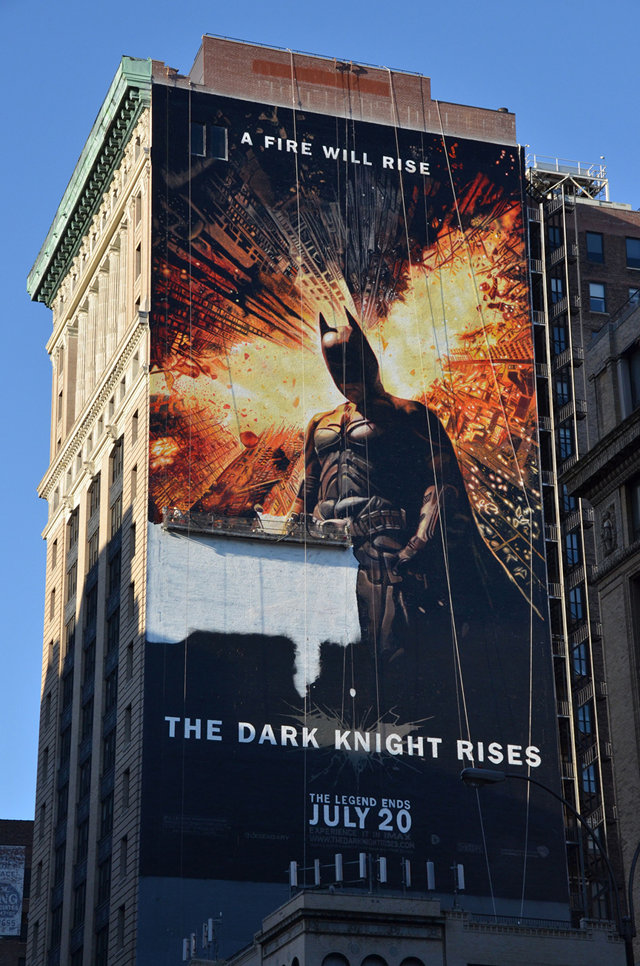 150 Foot Tall Dark Knight Rises Mural